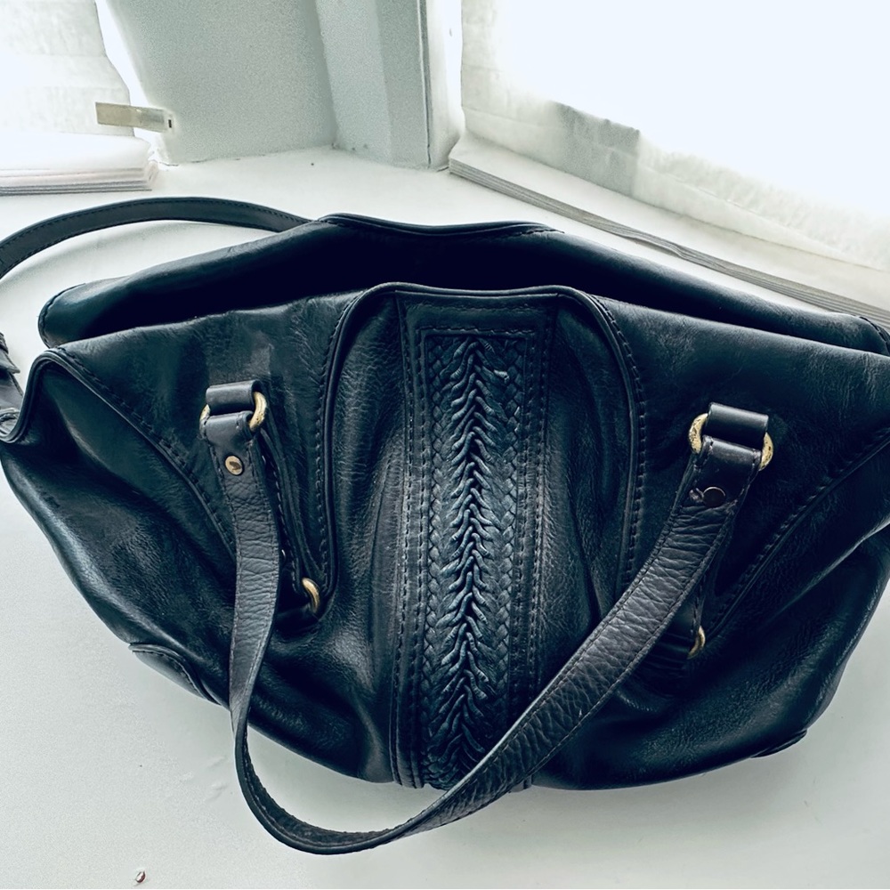 DVF (Diane von Furstenberg) Vintage leather purse with great hard wear/detail.